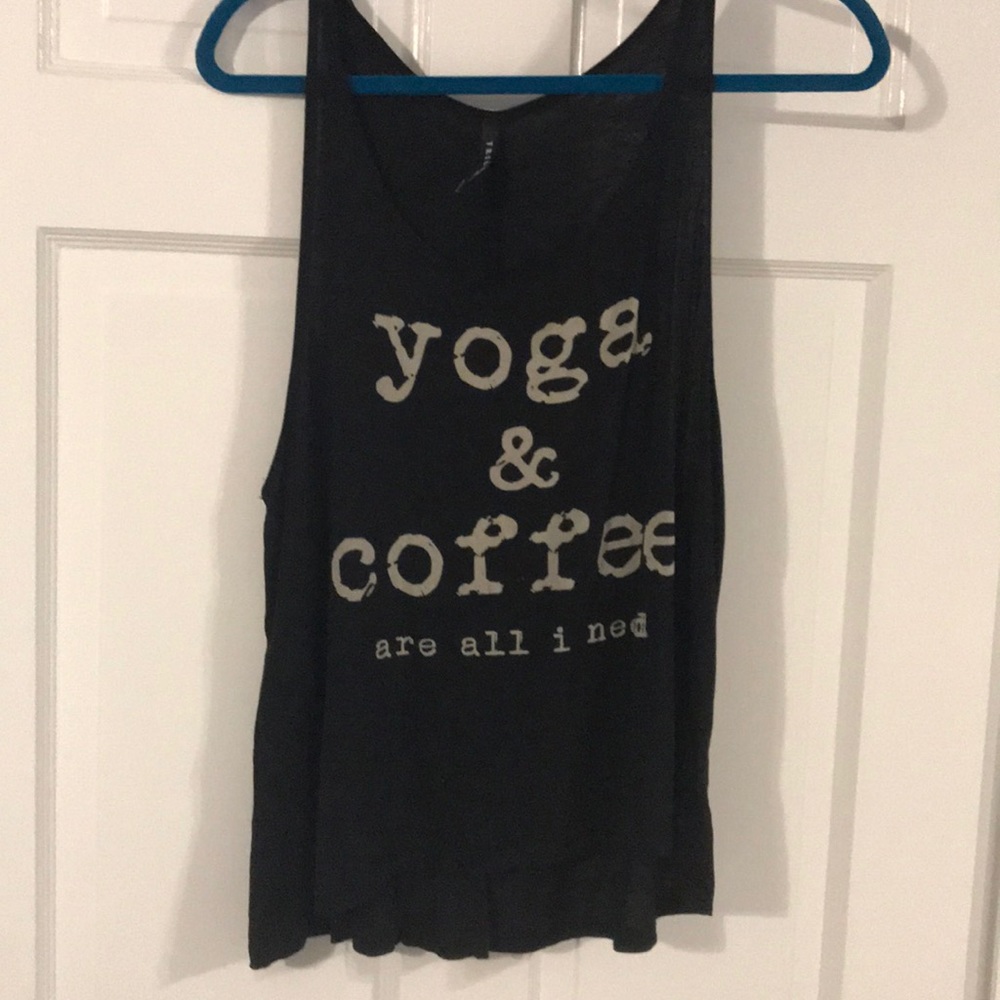 Triumph - NWOT Black Yoga & Coffee Soft Tank